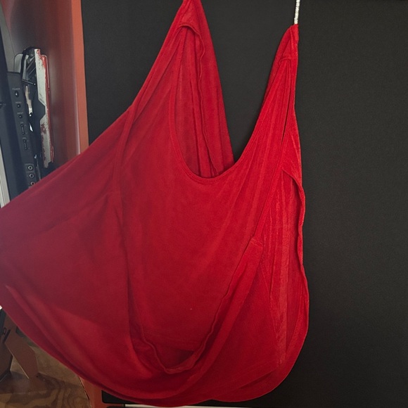 Chic Scarlet Draped Women's going out top - Picture 3 of 3